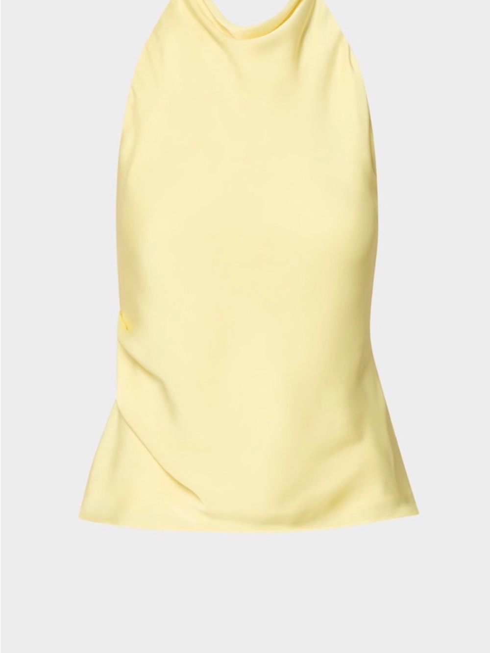 Aritzia Pale Yellow Halter Tank Top